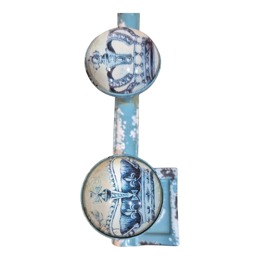 Vintage-Style Blue Wall Hook 12 Inch